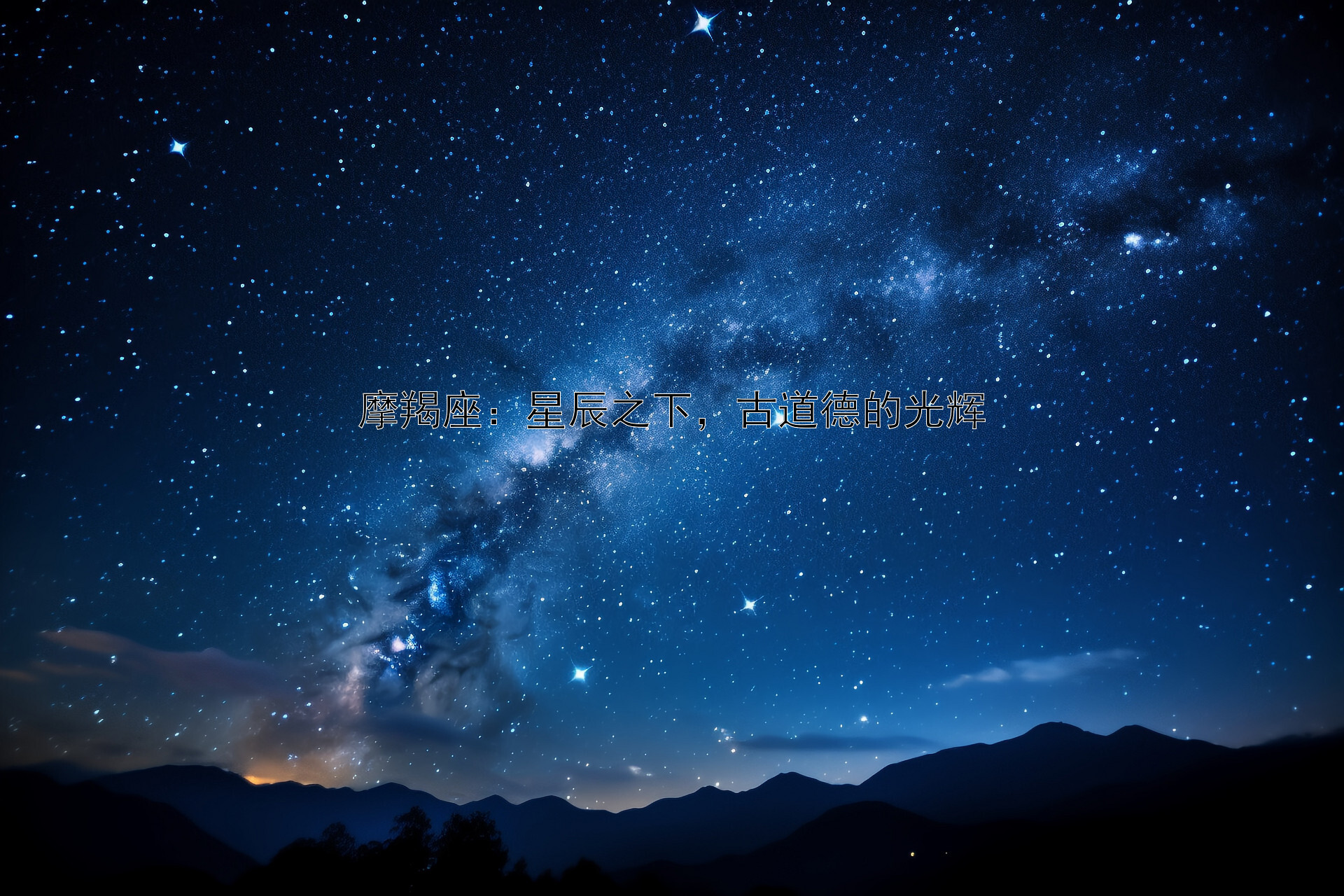 摩羯座：星辰之下，古道德的光辉