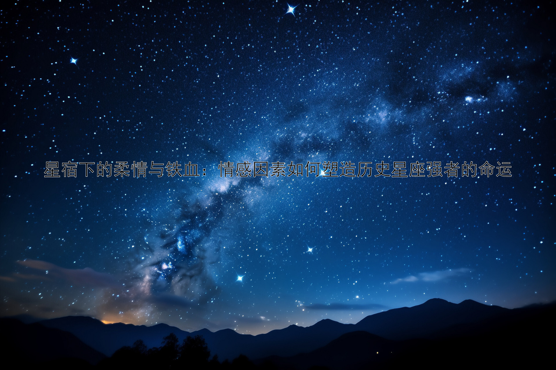 星宿下的柔情与铁血：情感因素如何塑造历史星座强者的命运